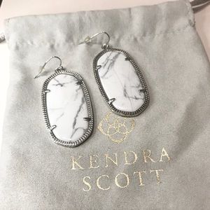 Danielle Earrings - Howlite/Silver